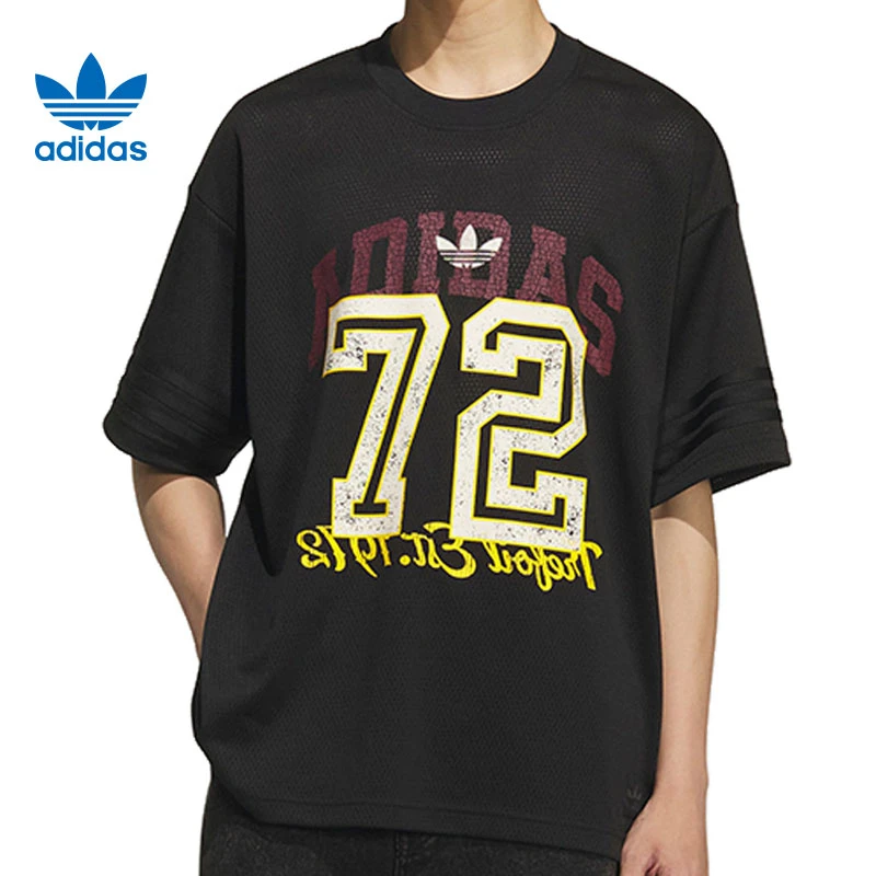 adidas Originals阿迪三叶草男子针织无领短T恤KF0720