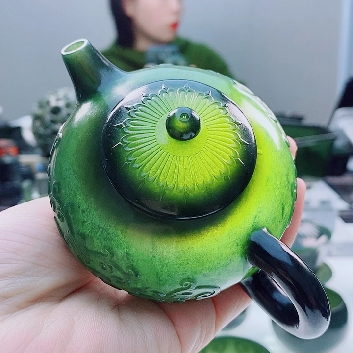 和田玉（青玉）未镶嵌把件微瑕