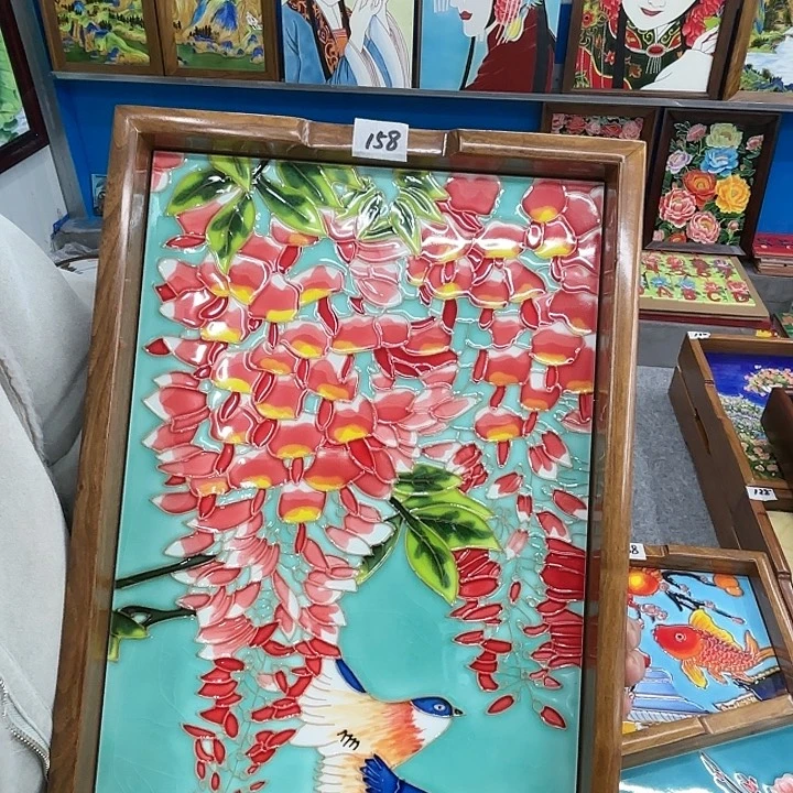 陶瓷板画28/43托盘微瑕补不退不换