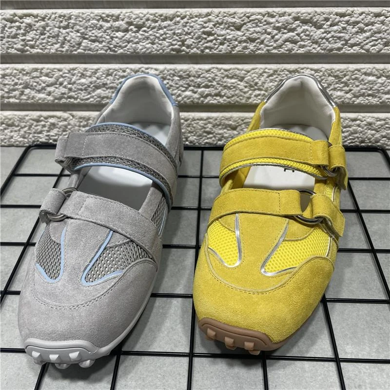 芭蕾德训鞋女夏季浅口玛丽珍单鞋魔术贴运动休闲凉鞋