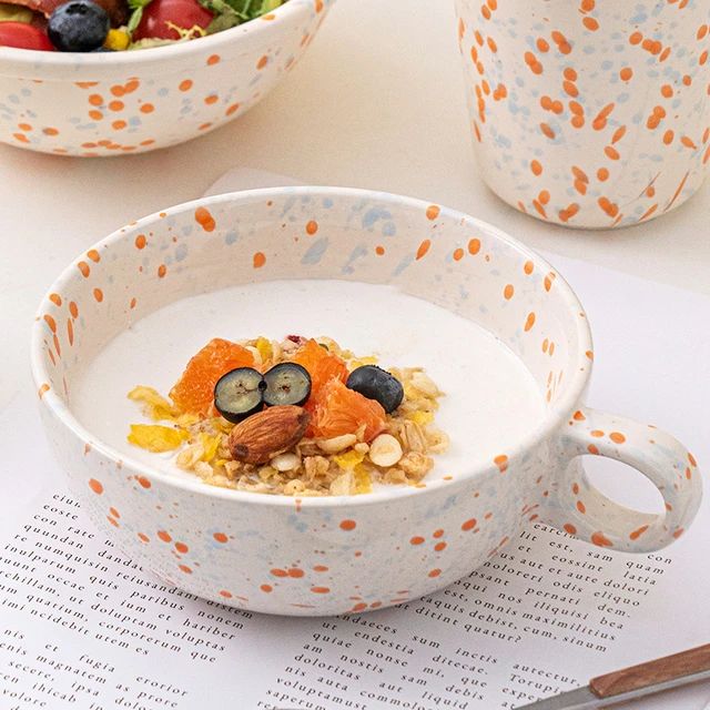 LePantry陶瓷大容量酸奶早餐杯微波炉可加热牛奶杯子麦片杯燕麦碗