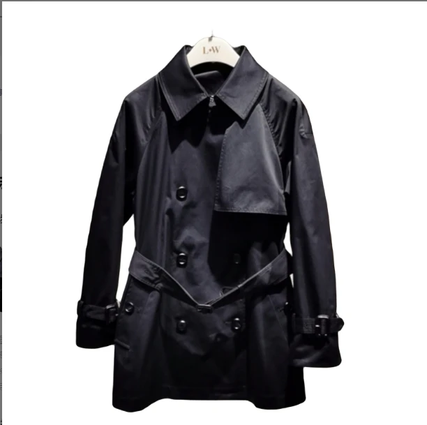 L·W/画而诗新款双排扣中长款风衣外套LBA81202