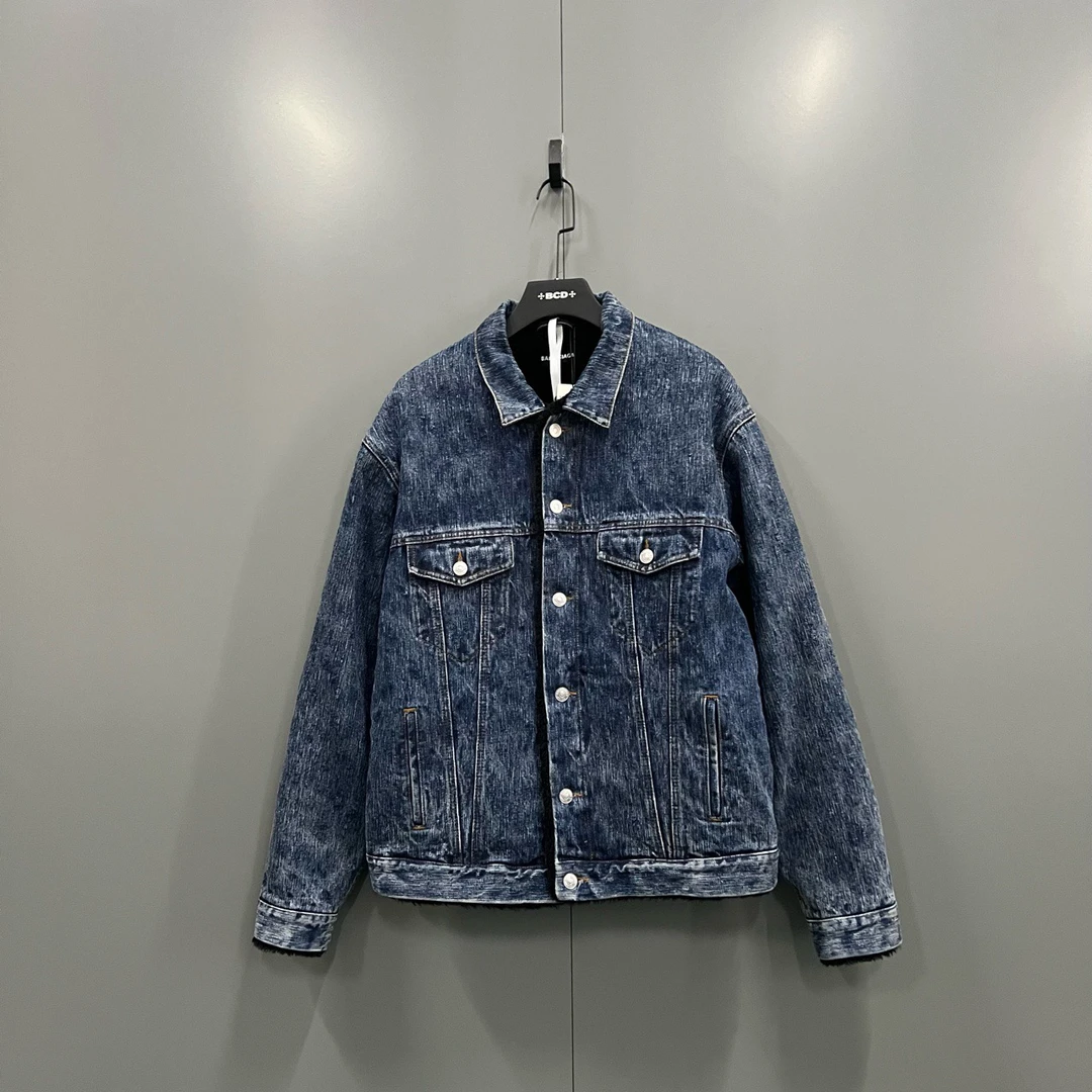95新 Balenciaga/巴黎世家 蓝色水洗牛仔夹克 48码/95新/