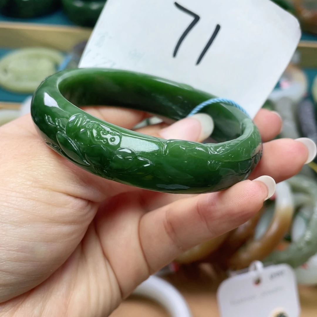 未镶嵌手镯和田玉圈口60