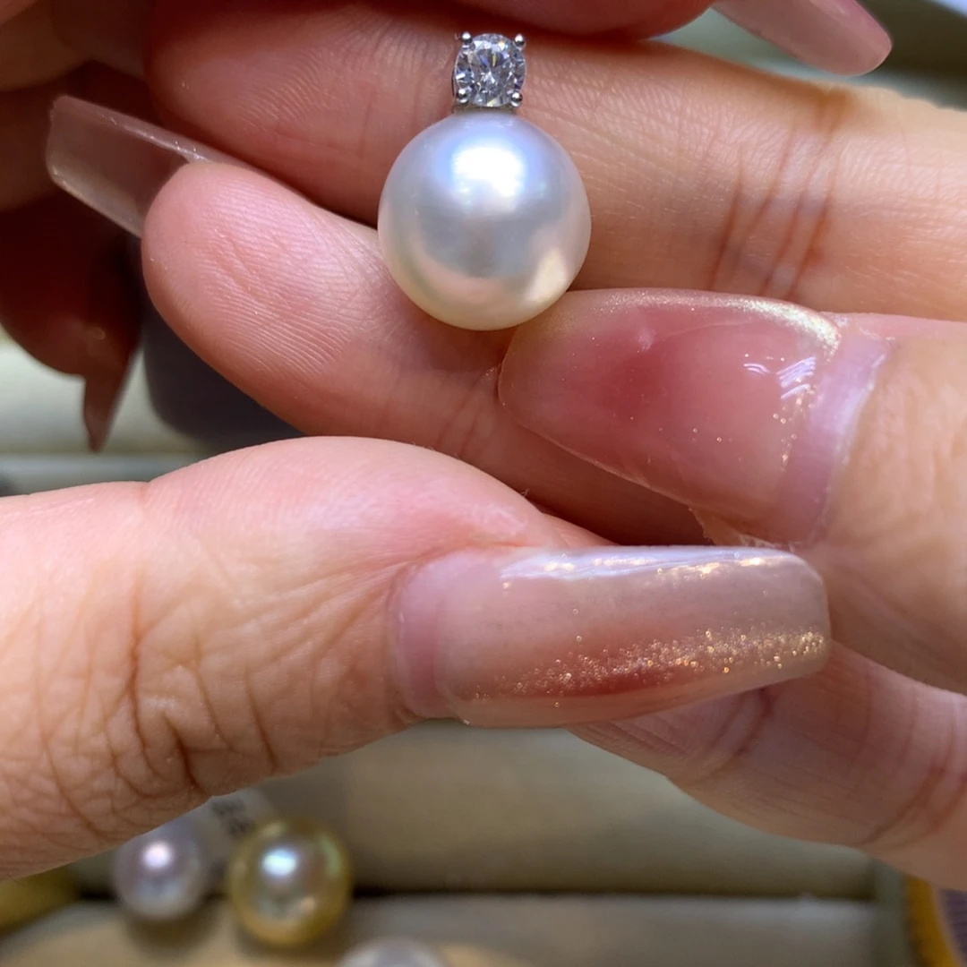 颈饰银S925镶嵌海水珍珠