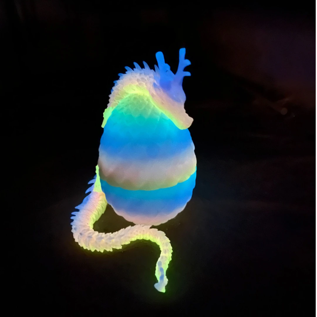 3d打印中国龙蛋关节夜光模型圣诞复活节儿童创意发光玩具装饰摆件