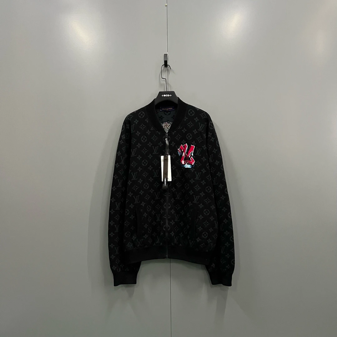 99新 LouisVuitton/路易威登 (ll) 满印老花针织外套 4L码/101611
