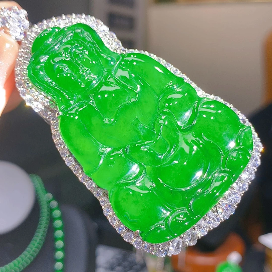 【闪购商品】翡翠颈饰银S925镶嵌2柒姐