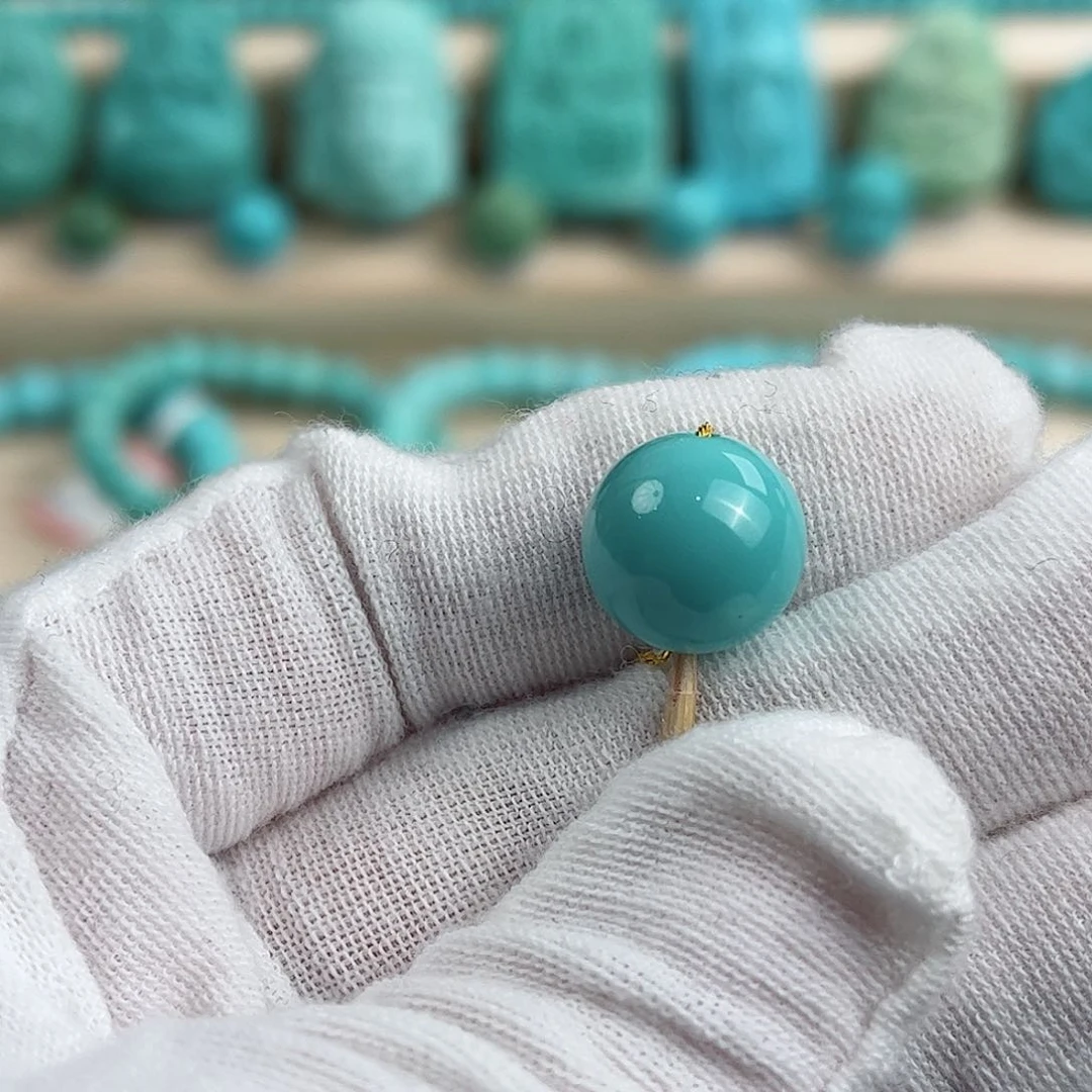 未镶嵌绿松石尺寸12.6mm