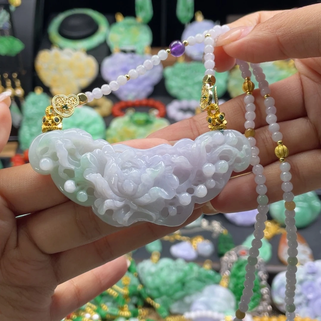 翡翠未镶嵌颈饰代编织