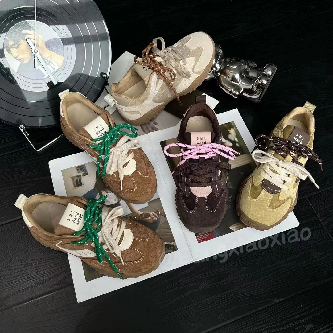 【方向】街区部落 新款系带时尚芭蕾德训鞋潮流百搭低帮女鞋5cm