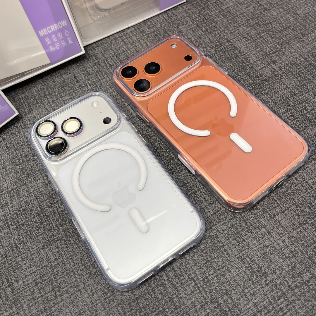 ME壳高透磁吸适用苹果17系列手机壳透明防摔高级感保护套后硬软边