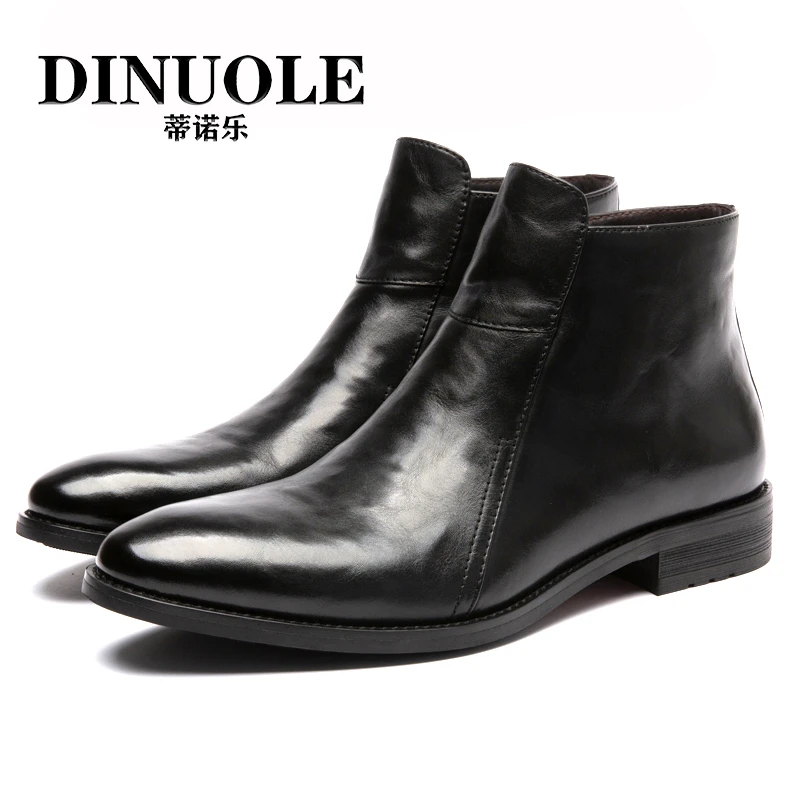 【高端轻奢】新款男士真皮休闲马丁靴秋冬加绒保暖厚底老钱风工装