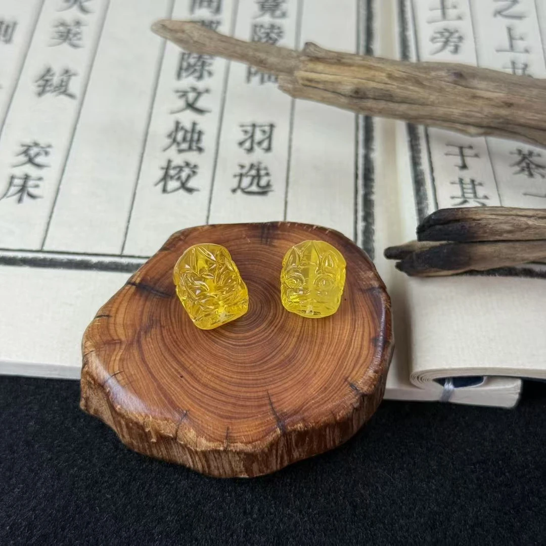 【真石】金珀貔貅吊坠 多样性发一件ZSM888BG095