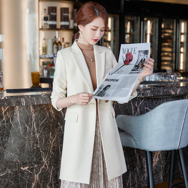 白色风衣外套女春秋2026秋季新款小个子气质高级感中长款西装大衣