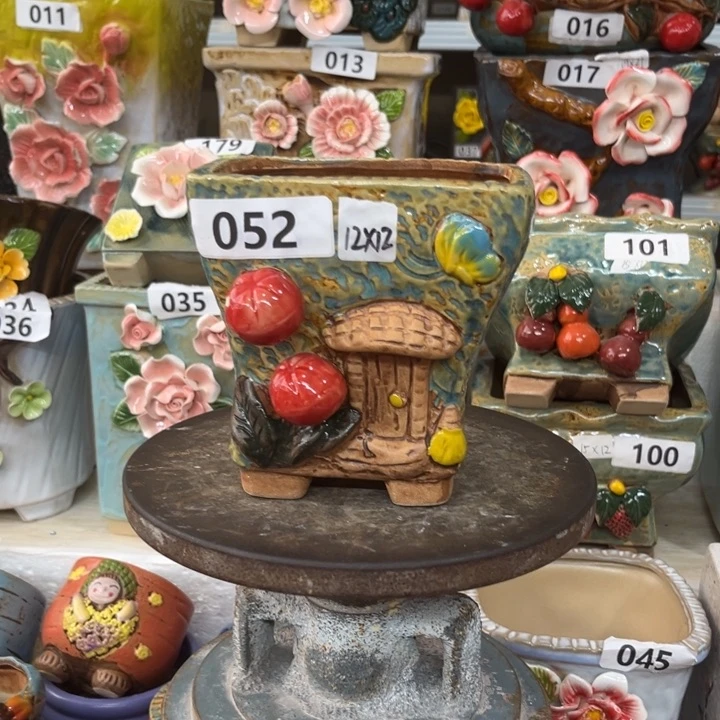 紫砂花盆粗陶材质多肉花盆