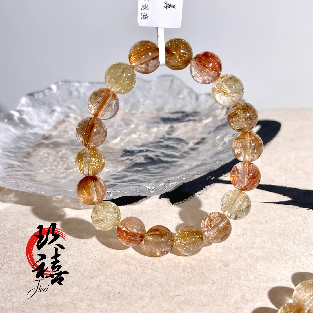 【二妹推荐】维纳斯彩发晶大单圈手串 0346 多样性发一