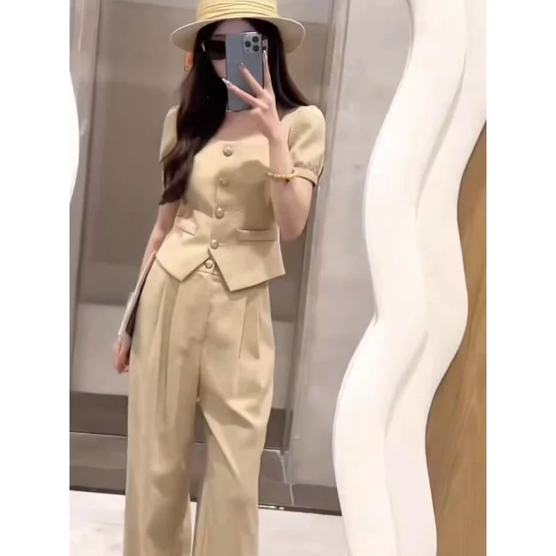 2025夏季新款高级感时髦洋气潮流套装女神范精致减龄显瘦两件套
