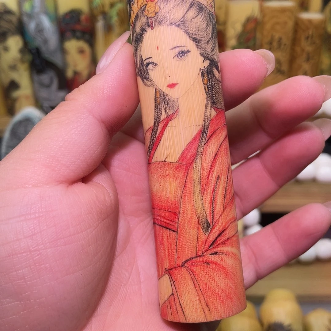 好***林实心竹手工作品美女