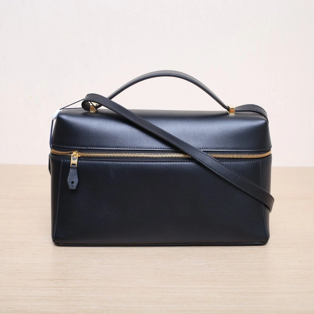 99新  【小花念念】LP Extra Bag L27 黑色 皮革C 金扣