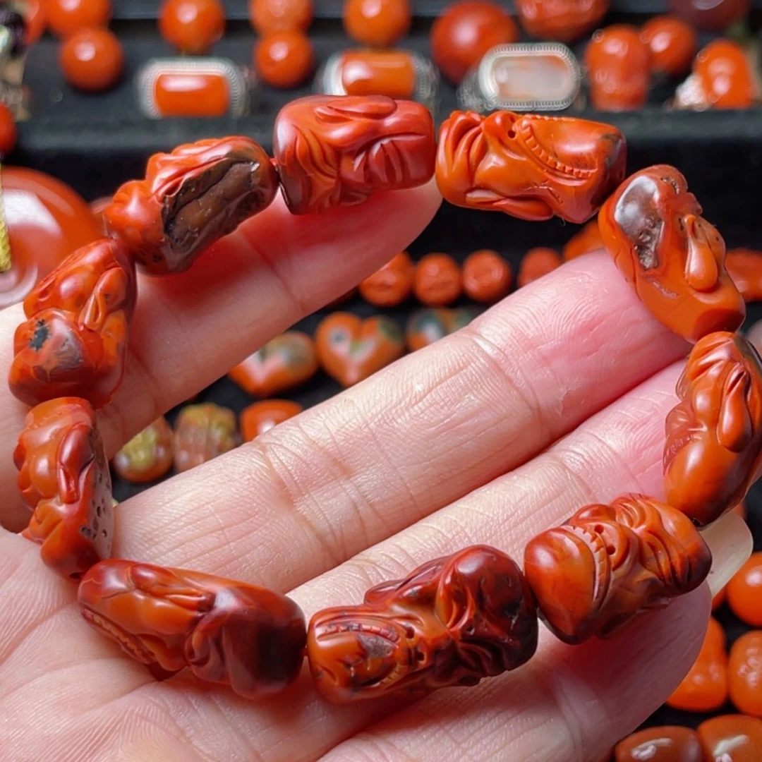 未镶嵌手串12南红玛瑙