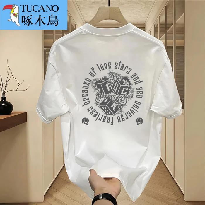 TUCANO/啄木鳥网红款纯棉潮牌短袖T恤男女款夏季宽松休闲青少年