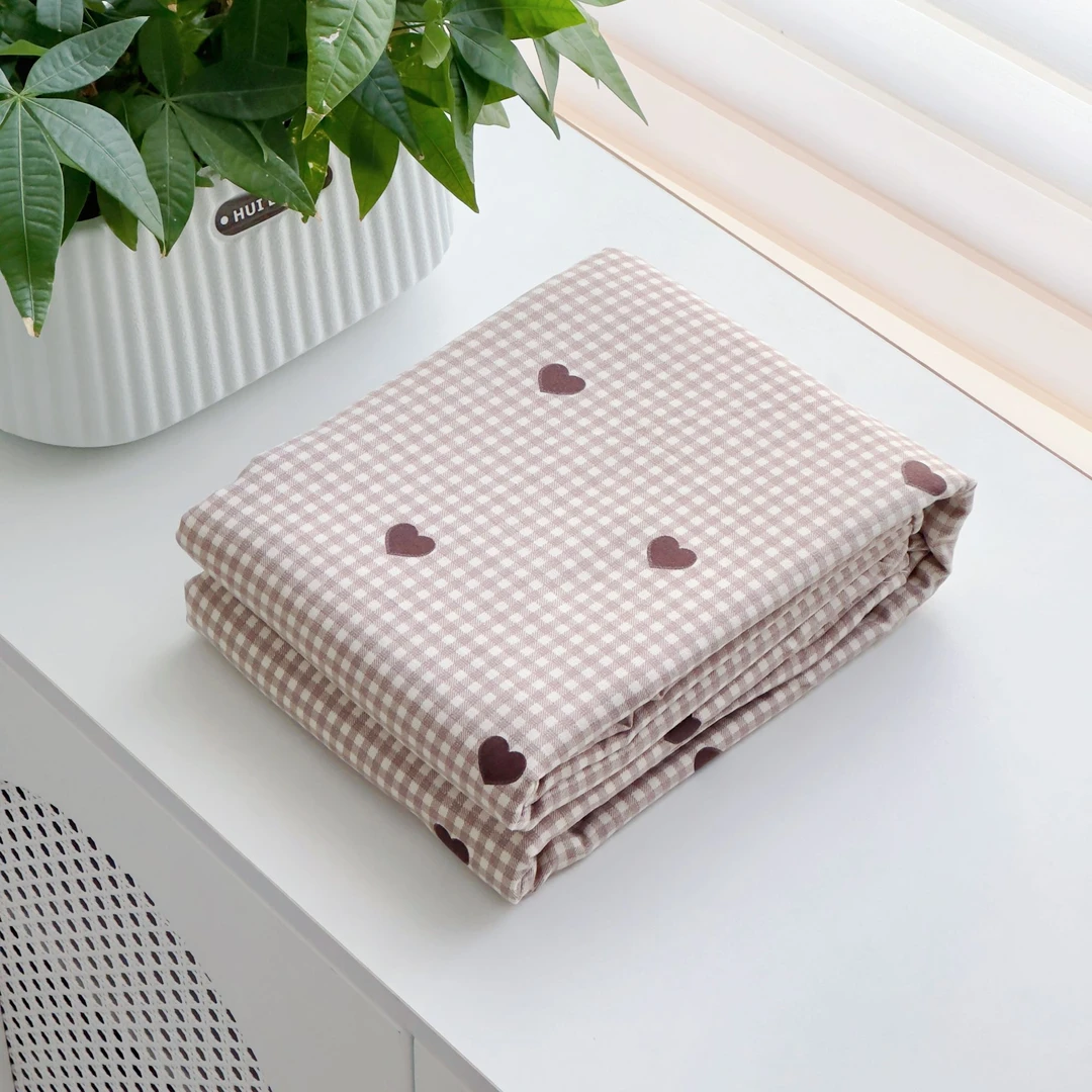 【京かわ会社】双层纱磨毛床单230*250cm 美拉格爱心