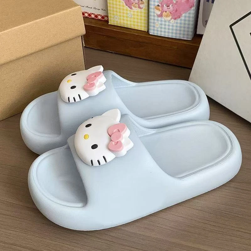 2025夏季新款可爱kt猫拖鞋女室内居家软底踩屎感防滑防臭外穿凉鞋