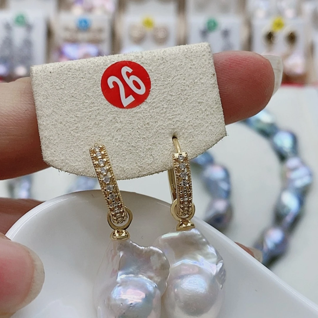 【闪购商品】淡水珍珠耳饰银S925镶嵌