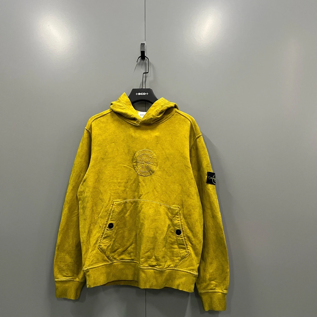 99新 STONE ISLAND SINCE/石岛 （jp）121 袖标帽衫 M码//5000/