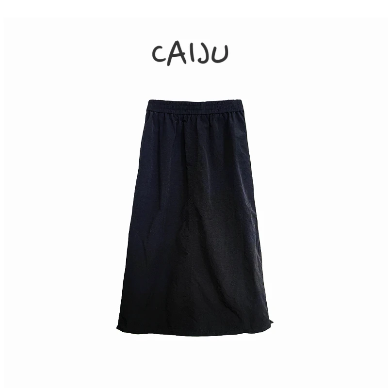 【CAIJU/2025】深圳设计师款高级定制松紧腰松弛感休闲工装半身裙