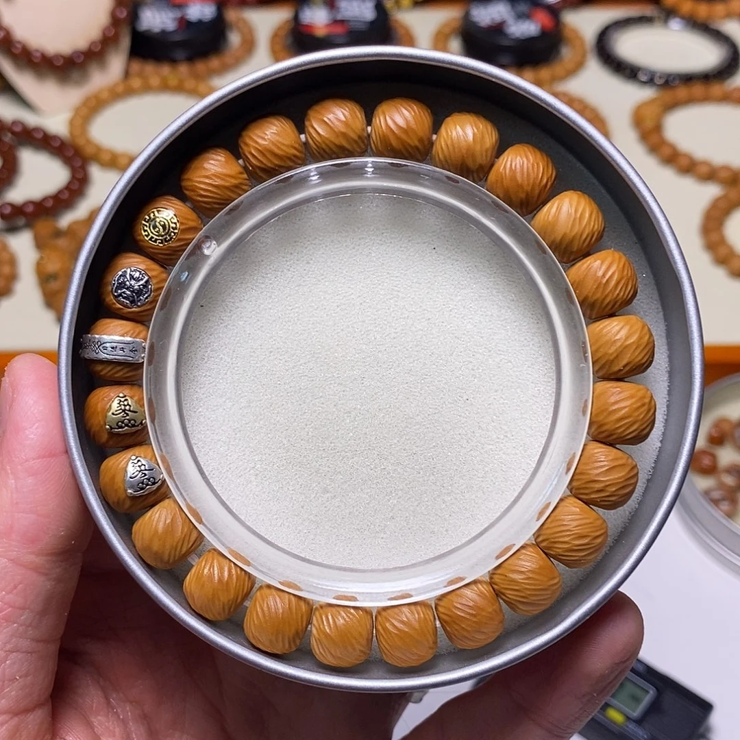 猴头核桃手串全品五标款千刃云锦 尺寸10左右 馒头料