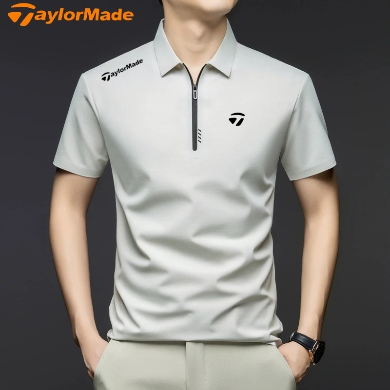 Taylormade泰勒梅高尔夫夏季新款男士短袖t恤透气运动速干polo衫
