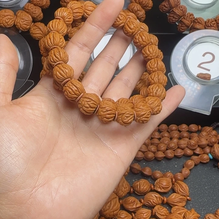 美***泡手串桃核龙纹桃核
