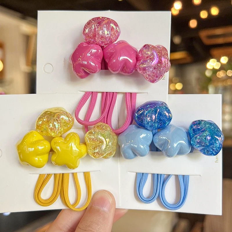 韩版糖果色儿童不伤发可爱皮筋儿彩色高弹力发绳发饰甜美绕绕头绳
