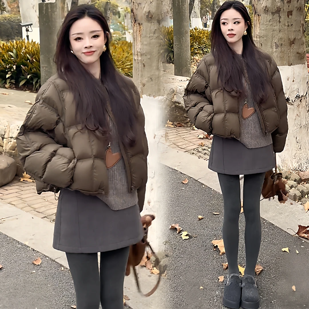 时尚短款保暖棉服女2025冬季新款韩版宽松加厚保暖面包服棉袄外套