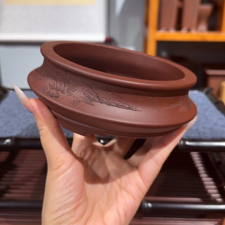叁***堂紫砂花瓶半手工制作