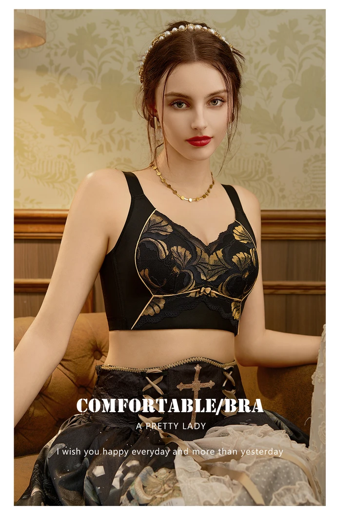 娅遇2858大胸显小透气不闷大码调整型收副乳无钢圈女士文胸