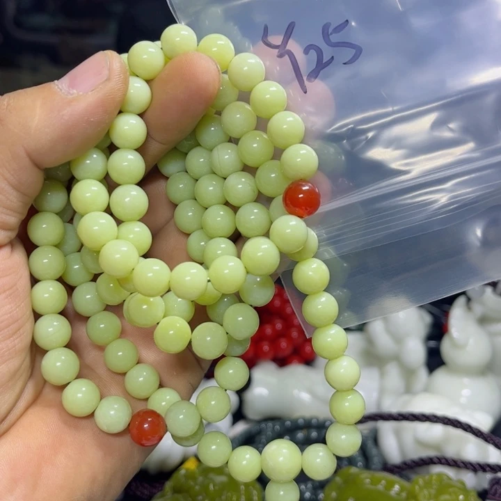 蛇纹石玉项链未镶嵌龙*风