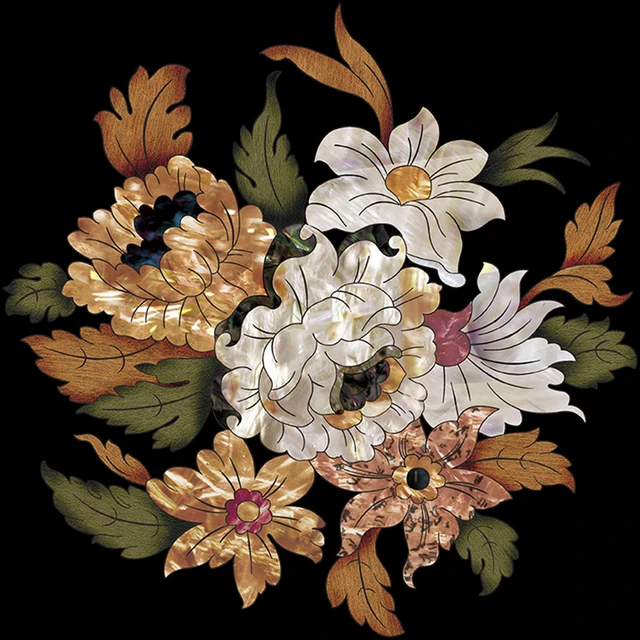 上海大盟水移画家具贴花柜子门遮丑改造翻新仿贝壳螺钿水转印贴纸