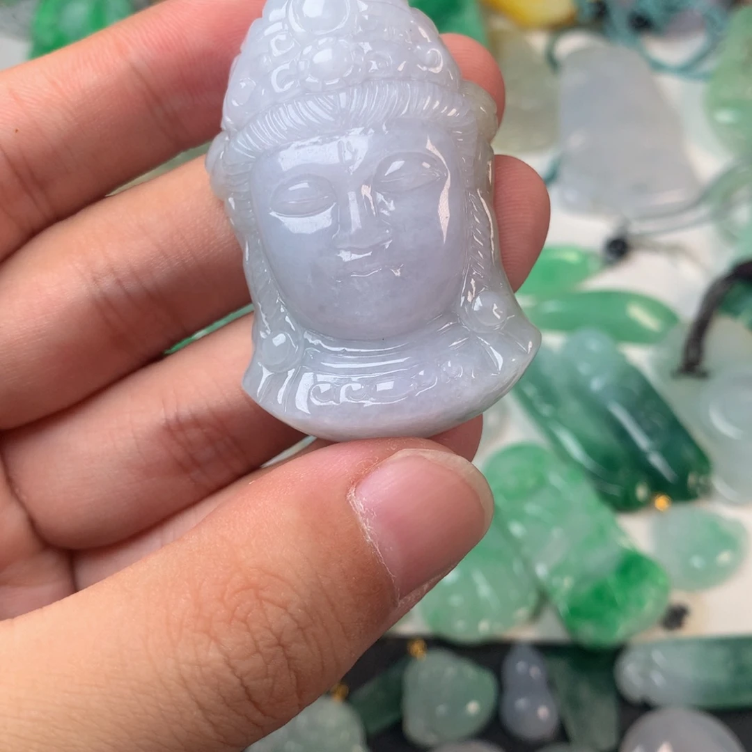 未镶嵌挂件翡翠观音