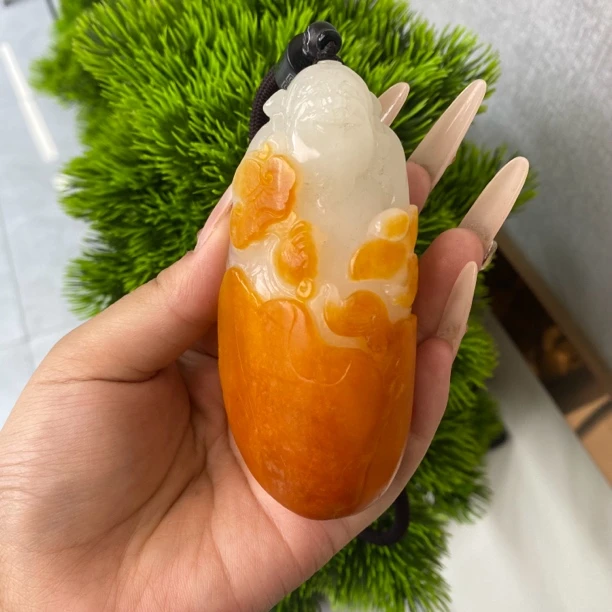 石包沁色财神首饰未镶嵌