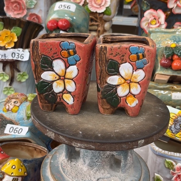 紫砂花盆粗陶材质多肉花盆