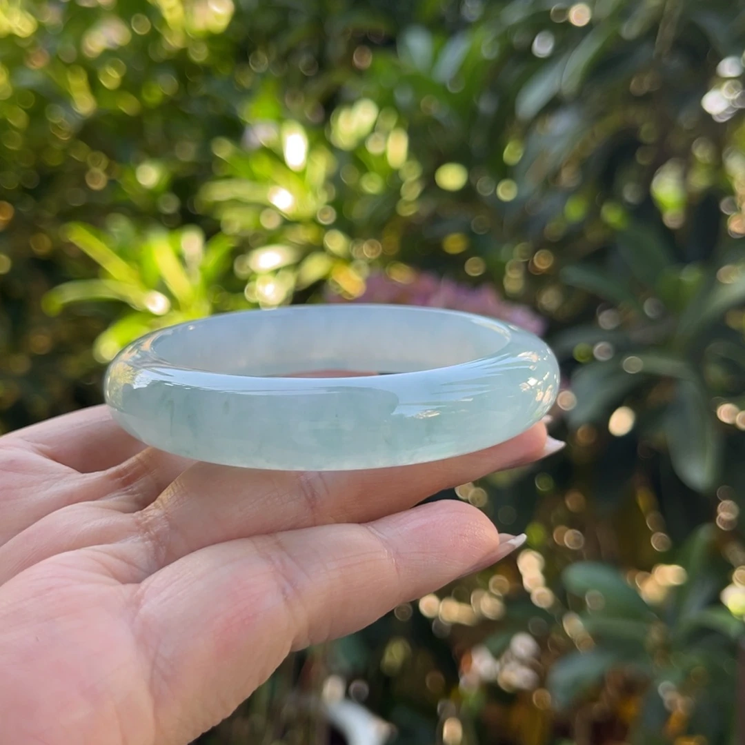 翡翠未镶嵌手镯55正圈