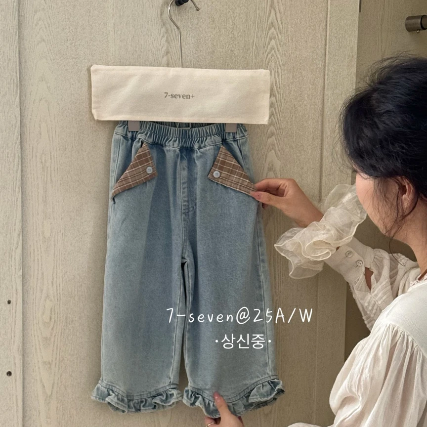 7seven女童秋季新款直筒牛仔裤