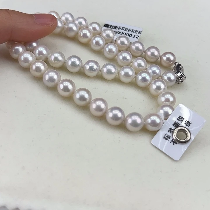 淡水珍珠银S925镶嵌颈饰➕9-10高品极光炫彩