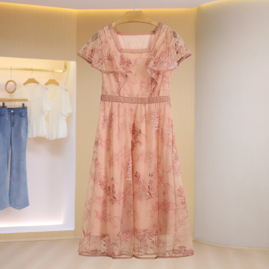 L2478-伍莎服饰云仓百搭时尚新款连衣裙夏季#GFD46L061