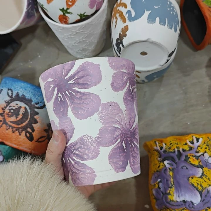 红陶吸水透气的白陶花盆凑满12发货