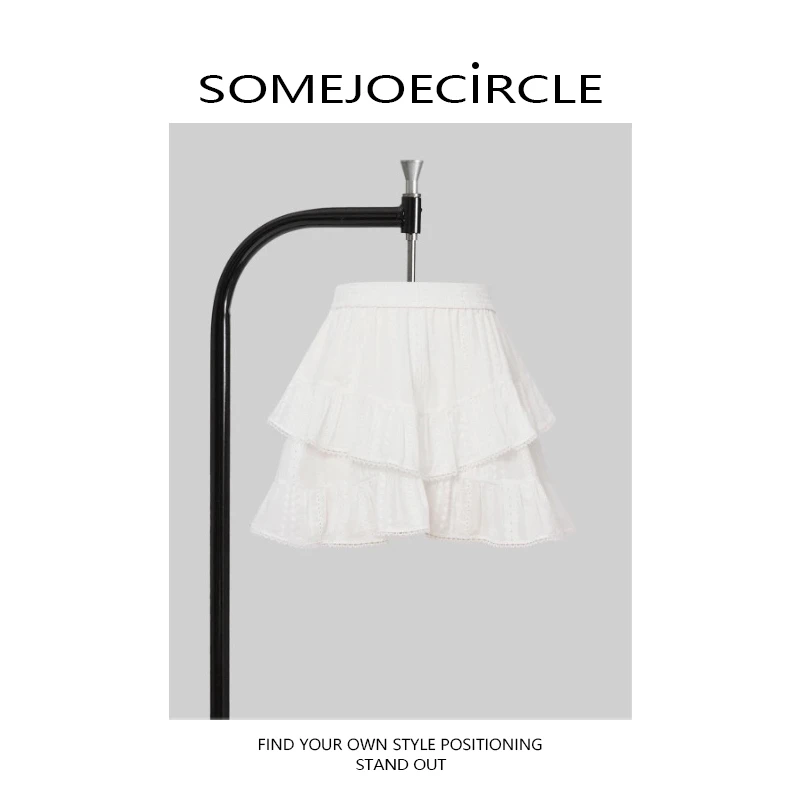 SOMEJOECIRCLE【Fab渠道】25秋新品白月光刺绣蓬蓬短款半裙Z7172