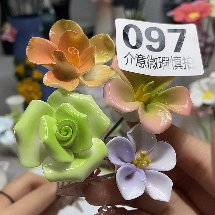 陶瓷纯手工捏花设计